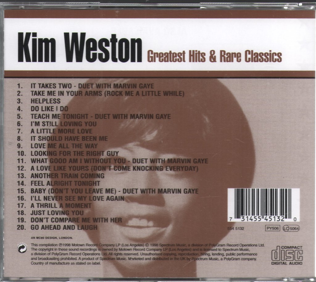 Kim Weston - Greatest Hits & Rare Classics - Cd