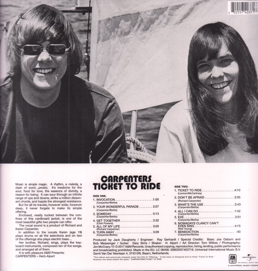 Carpenters - Ticket To Ride - Lp