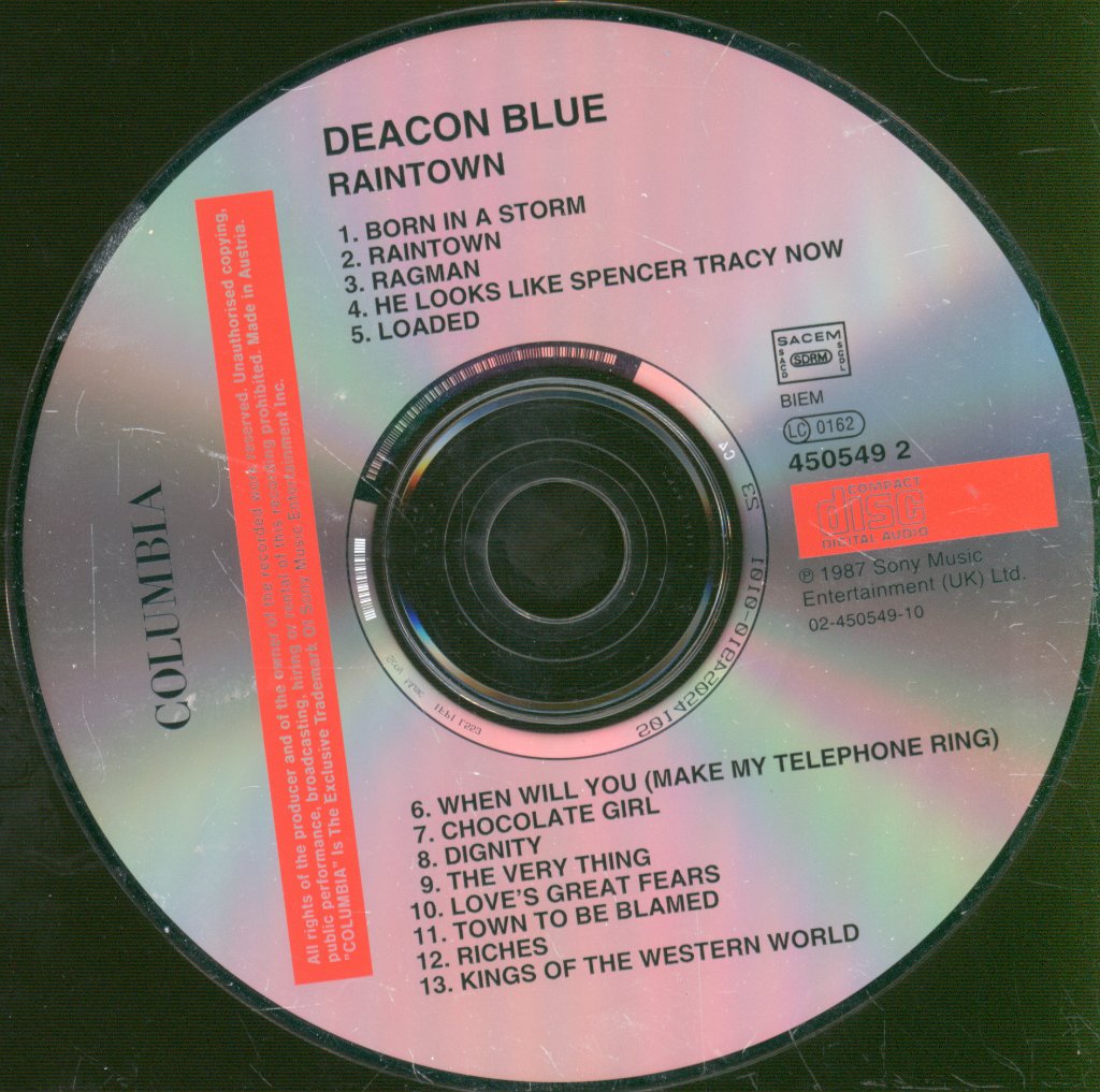 Deacon Blue - Raintown - Cd