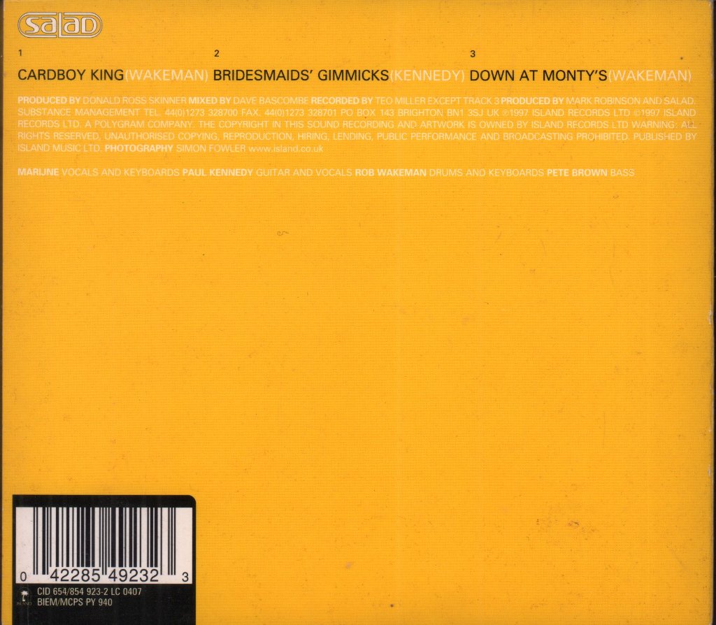 Salad - Cardboy King - Cd
