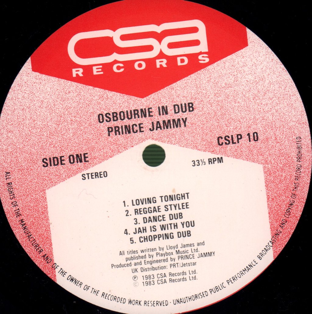 Prince Jammy - Osbourne In Dub - Lp