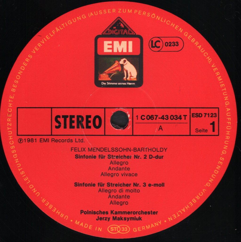 Jerzy Maksymiuk / Polish Chamber Orchestra - Symphonies For String Orchestra Nos 2, 3, 5 & 6 - Lp