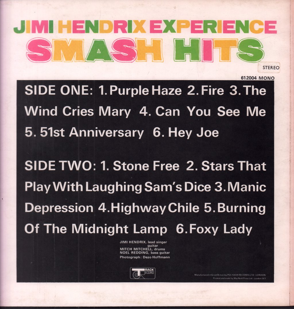 Jimi Hendrix Experience - Smash Hits - Lp