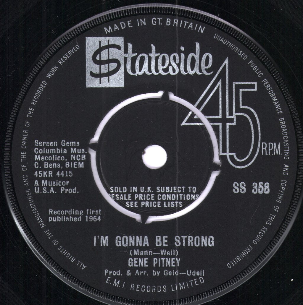 Gene Pitney - I'm Gonna Be Strong - 7 Inch