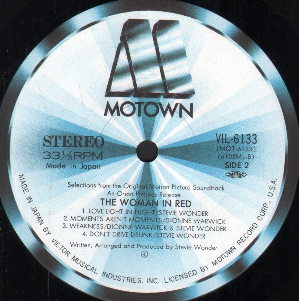 Stevie Wonder - Woman In Red (Selections From The Original Motion Picture Soundtrack) - Lp