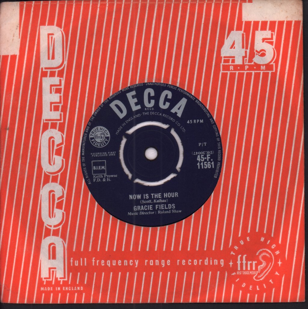 Gracie Fields - Now Is The Hour - 7 Inch