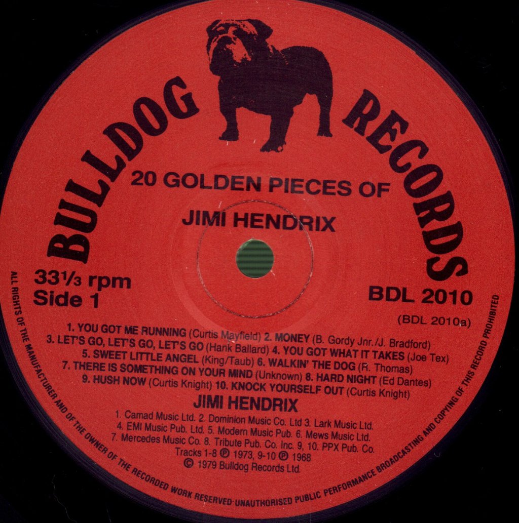 Jimi Hendrix - 20 Golden Pieces Of - Lp