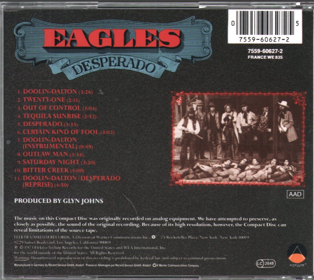 Eagles - Desperado - Cd