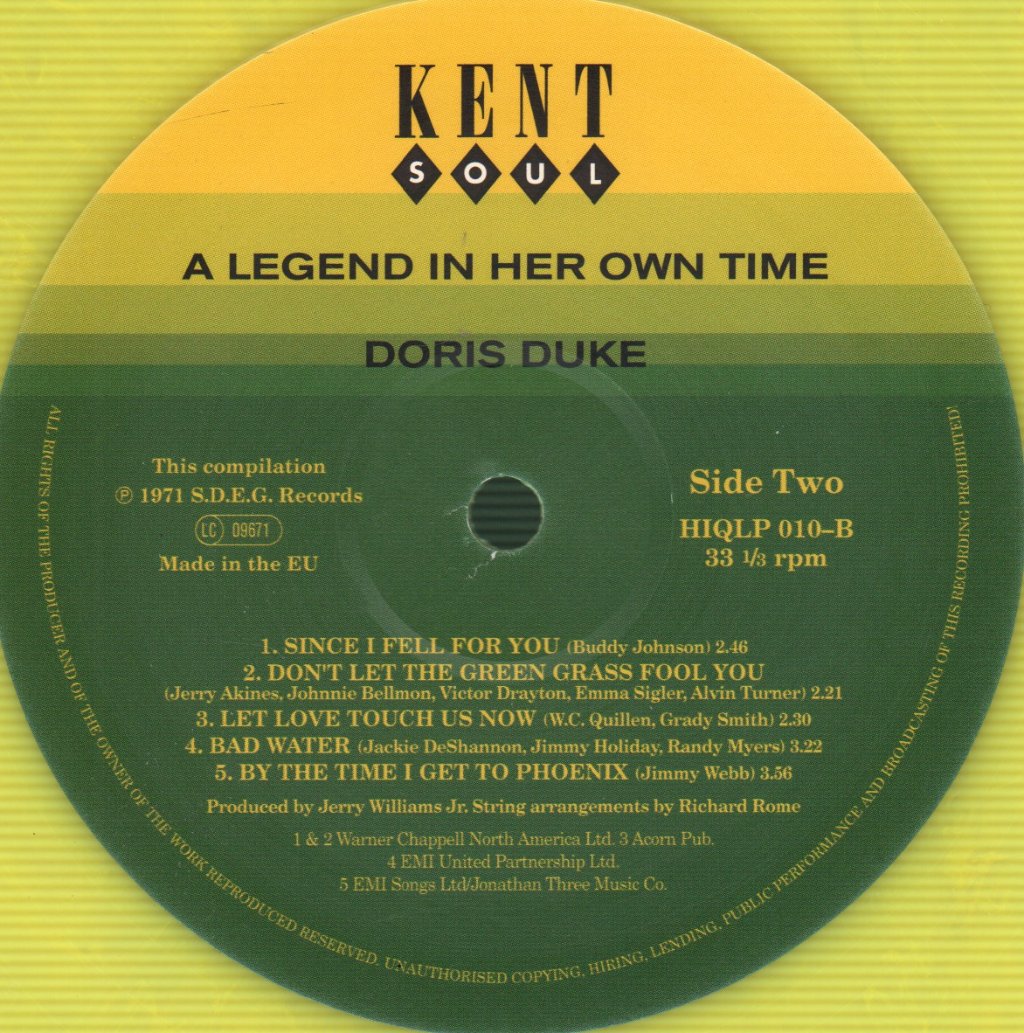 Doris Duke - A Legend In Her Own Time - Lp