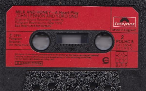 John Lennon & Yoko Ono - Milk And Honey - Cassette