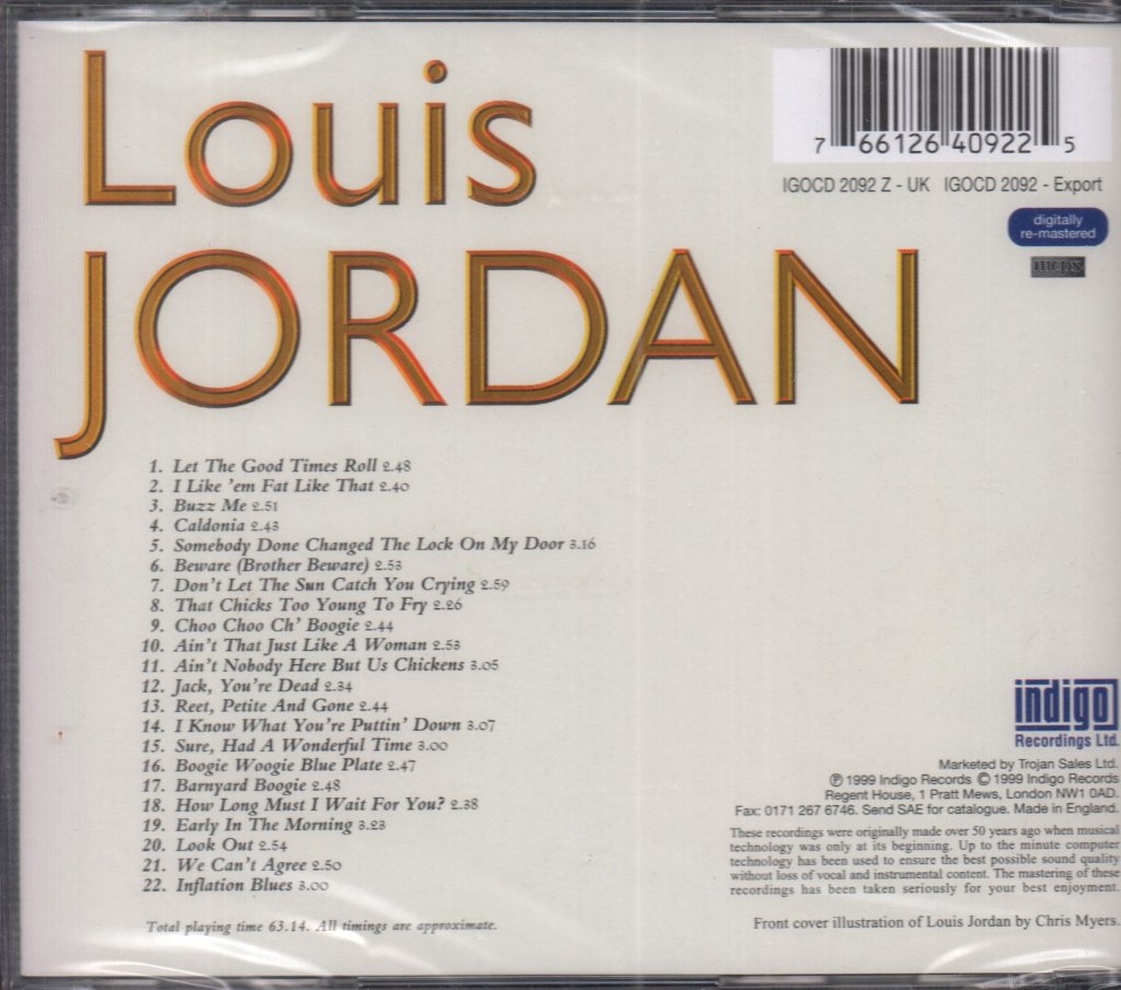 Louis Jordan - Reeet Petite And Gone - Cd