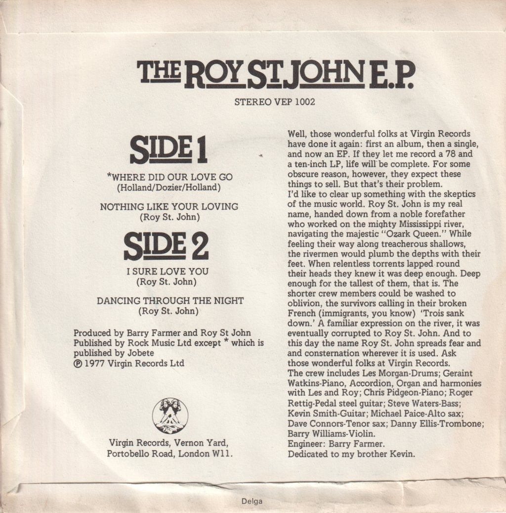Roy St John - Roy St John Ep - 7 Inch