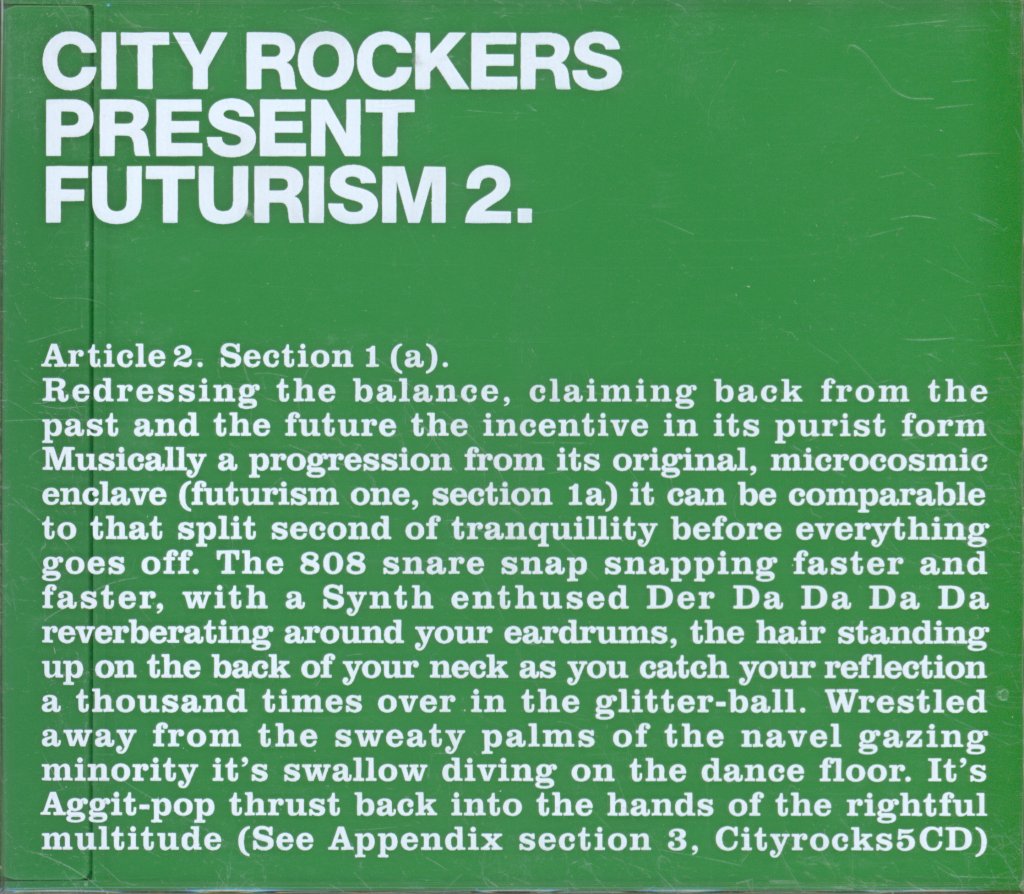 Various Artists - City Rockers Present Futurism 2 - Double Cd