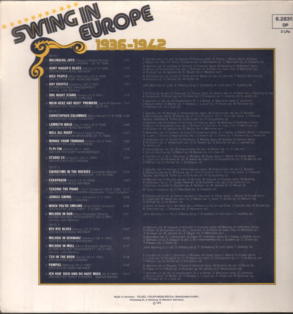 Various Artists - Swing In Europe 1936-1942 - Double Lp