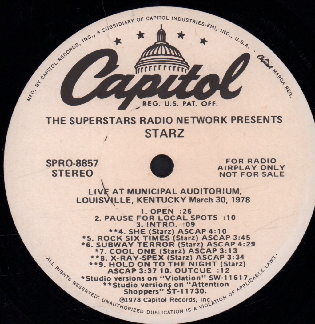 Starz - Superstars Radio Network Presents - Lp