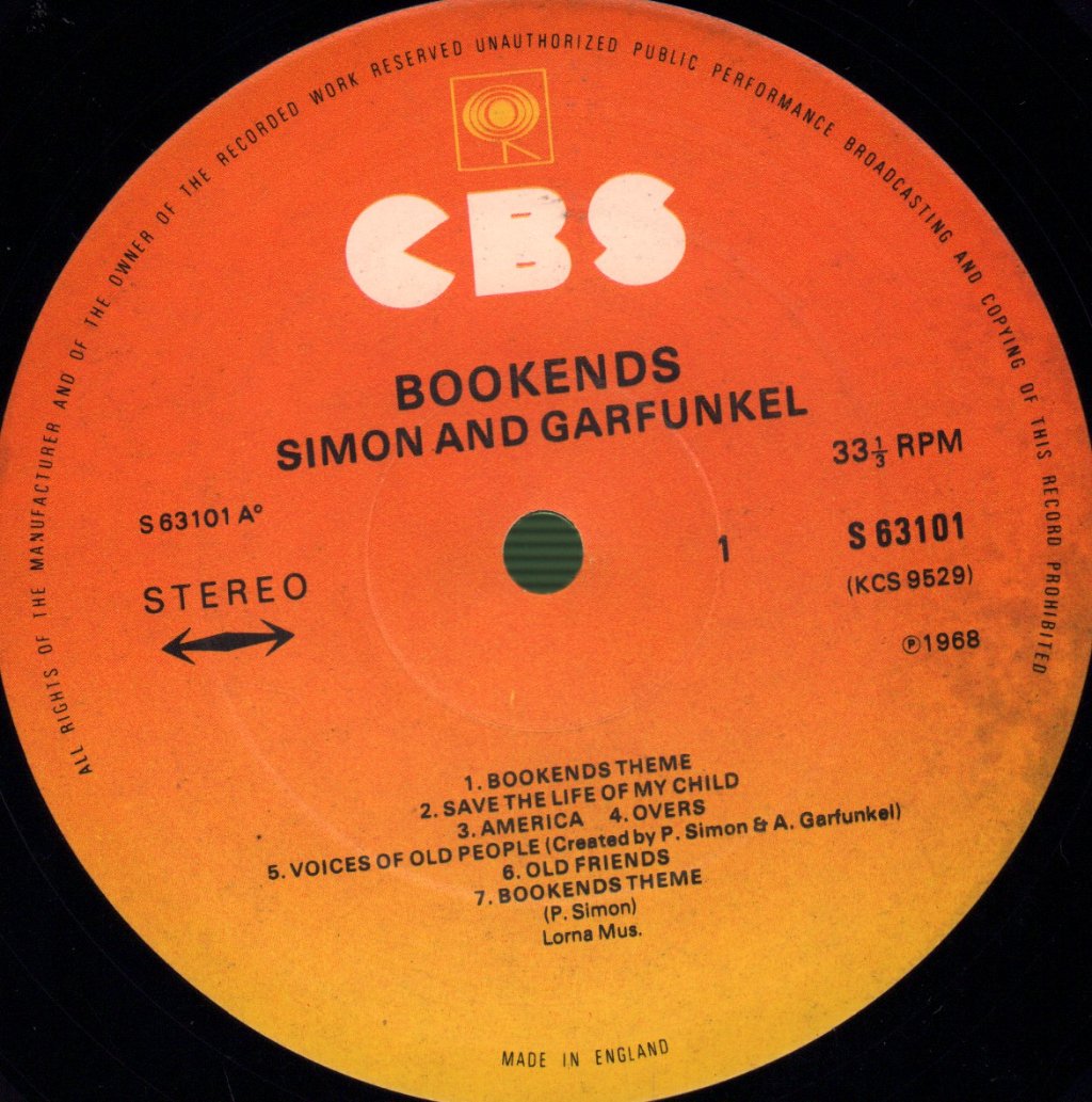 Simon & Garfunkel - Bookends - Lp