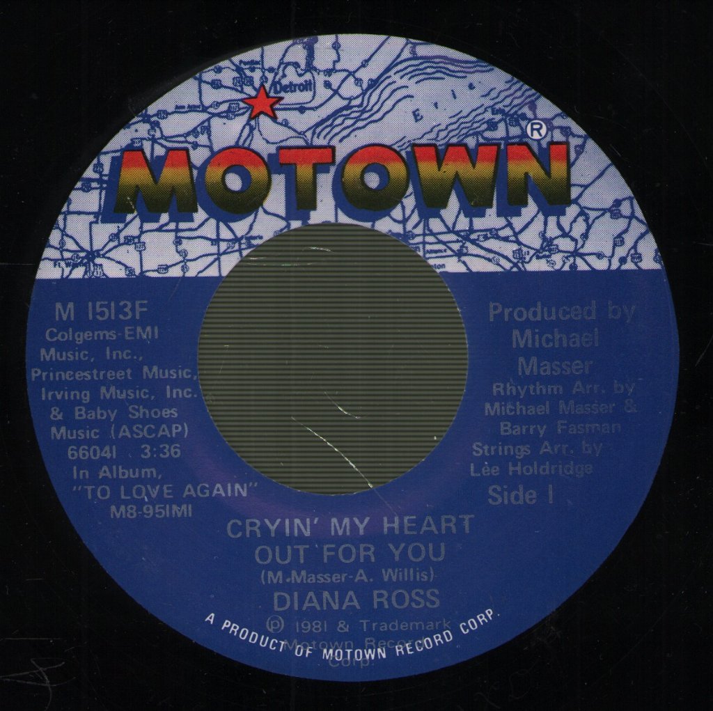 Diana Ross - Cryin' My Heart Out For You - 7 Inch