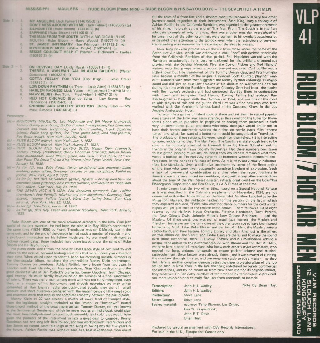 Various Artists - New York Jazz 1927-30 - Lp