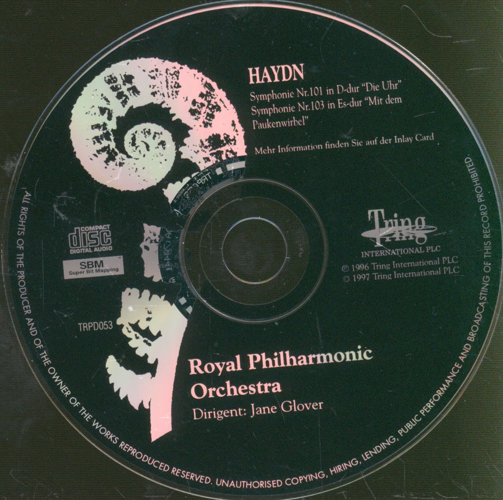 Royal Philharmonic Orchestra, Jane Glover - Haydn - Symphony No. 101 In D Major, 'The Clock' / Symphony No. 103 In E Flat Major, 'Drum Roll' - Cd