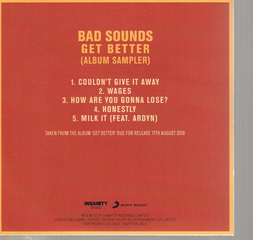 Bad Sounds - Get Better - Cdr