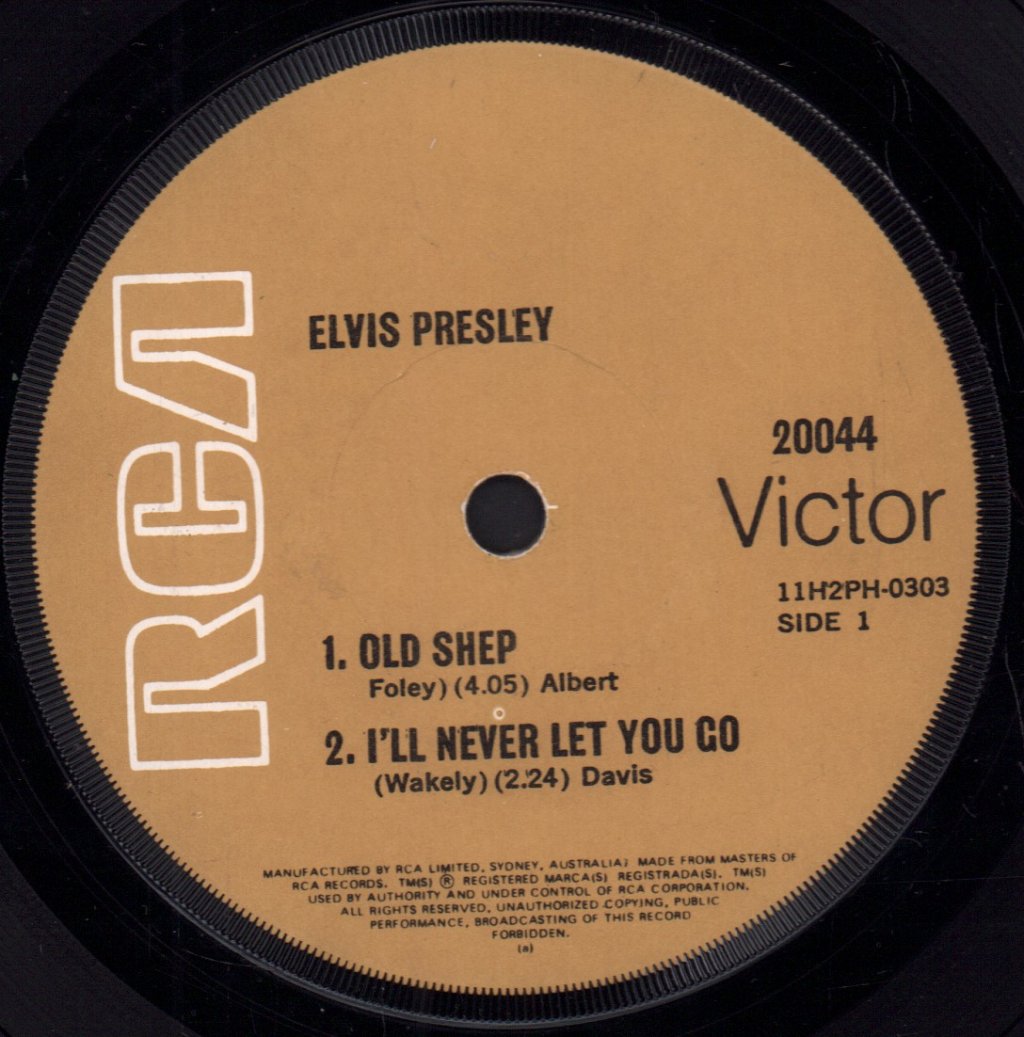 Elvis Presley - Old Shep - 7 Inch