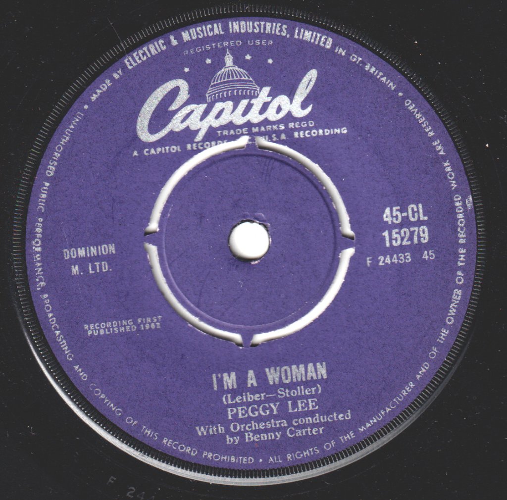 Peggy Lee - I'm A Woman - 7 Inch