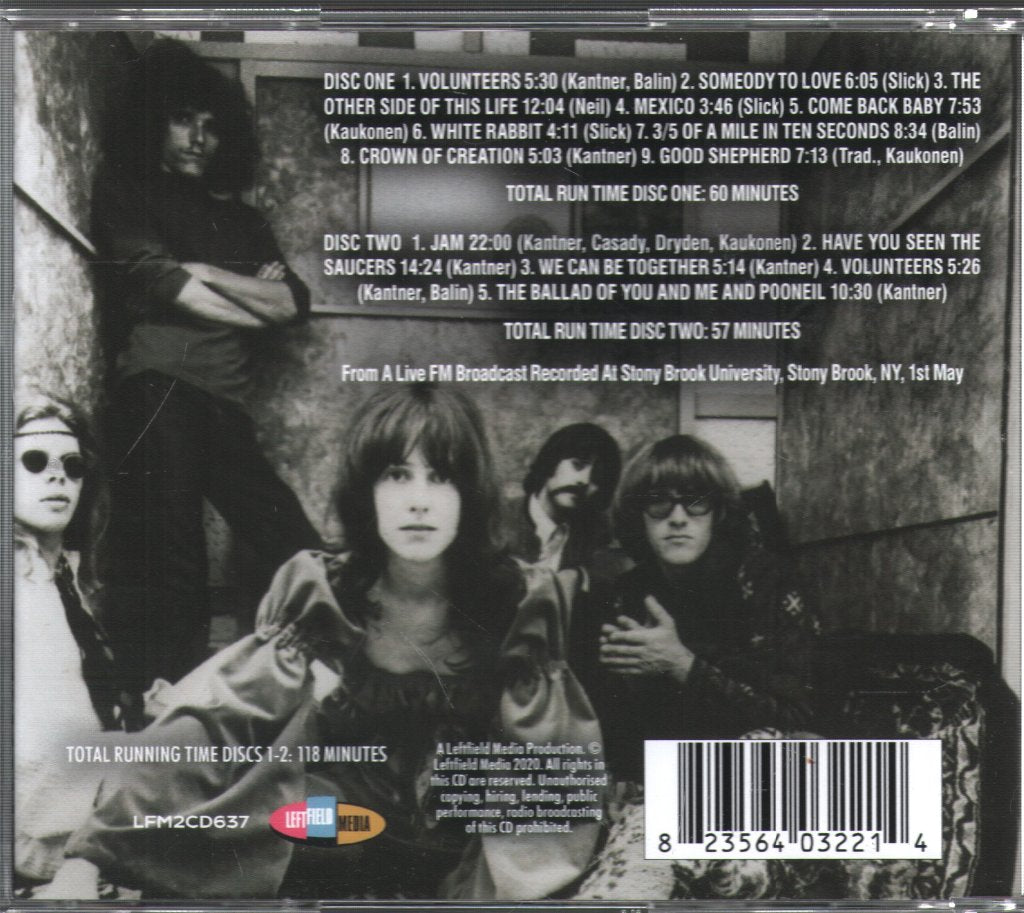 Jefferson Airplane - Stony Brook 1970 - Double Cd