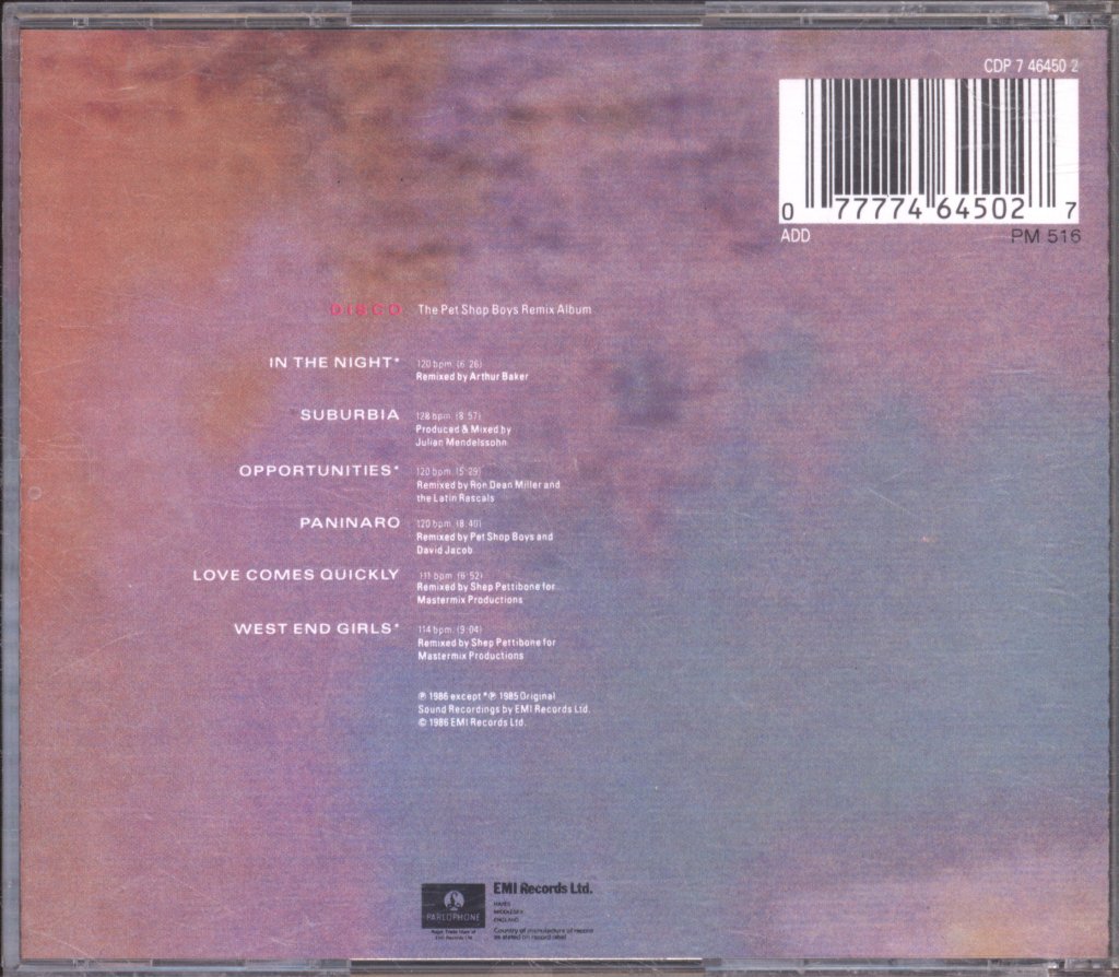 Pet Shop Boys - Disco The Remix Album - Cd
