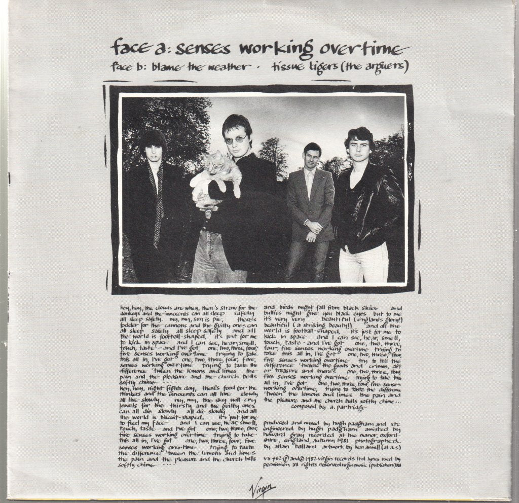 XTC - Senses Working Overtime - 7 Inch