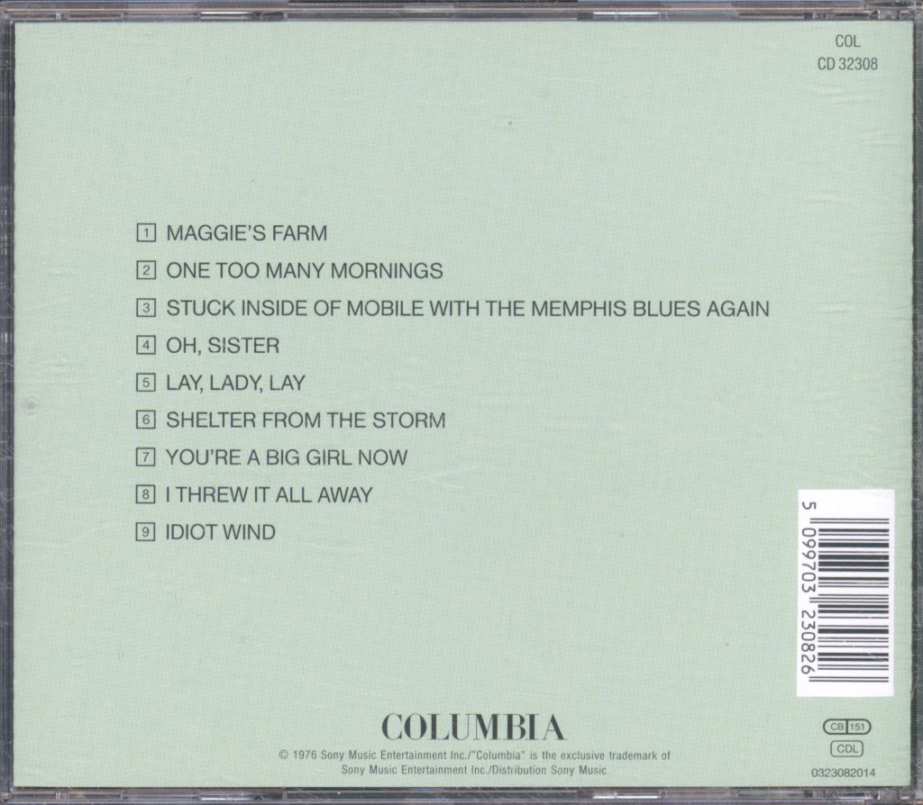 Bob Dylan - Hard Rain - Cd