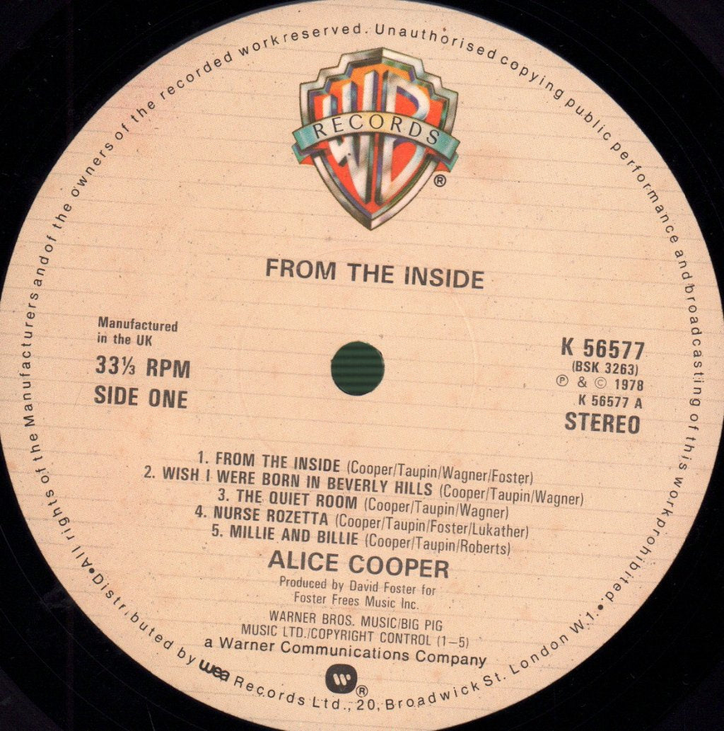 Alice Cooper - From The Inside - Lp