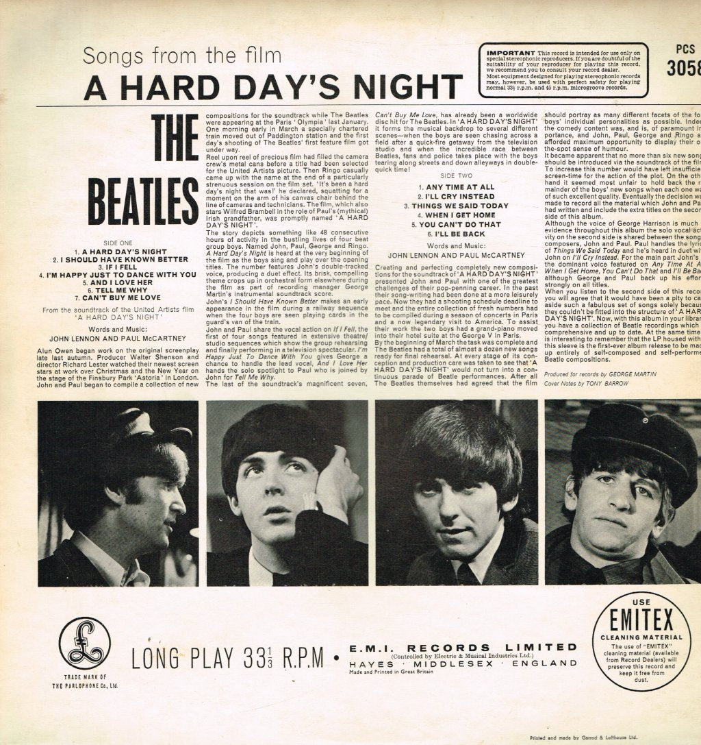 Beatles - A Hard Day's Night - Lp