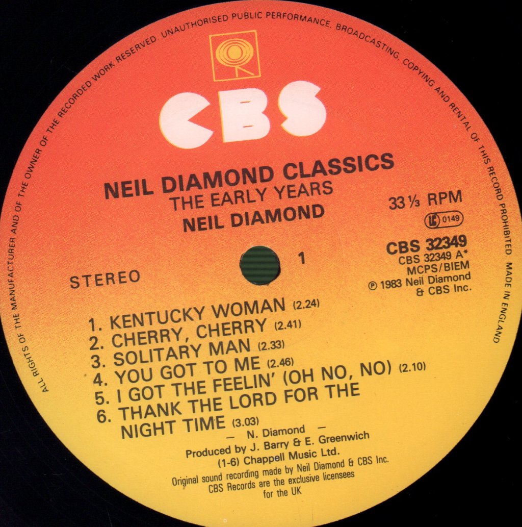 Neil Diamond - Classics The Early Years - Lp
