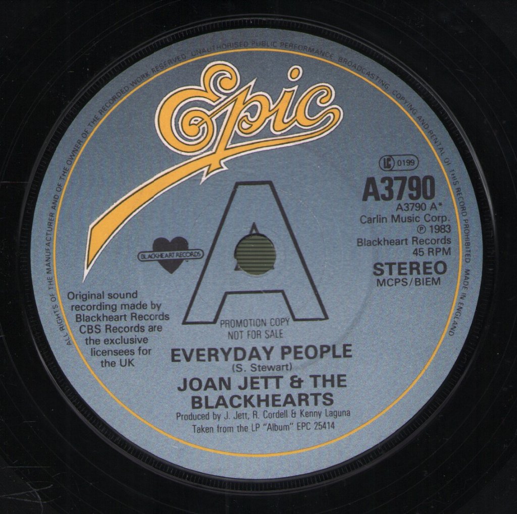 Joan Jett & The Blackhearts - Everyday People - 7 Inch