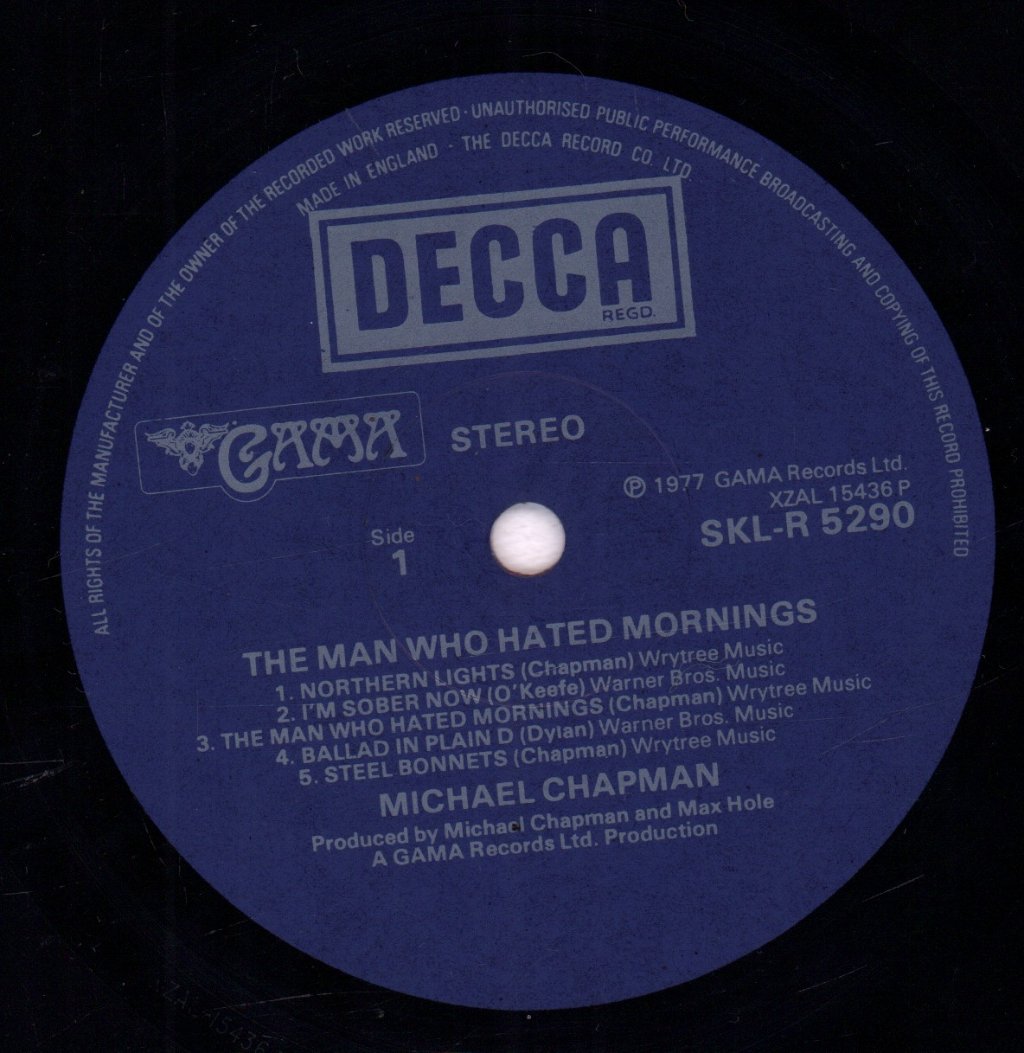 Michael Chapman - Man Who Hated Mornings - Lp