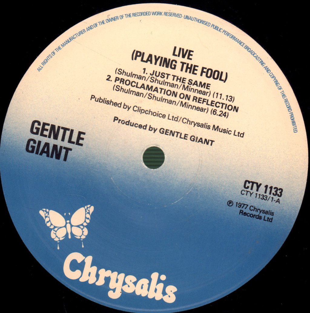 Gentle Giant - Playing The Fool (Live) - Double Lp