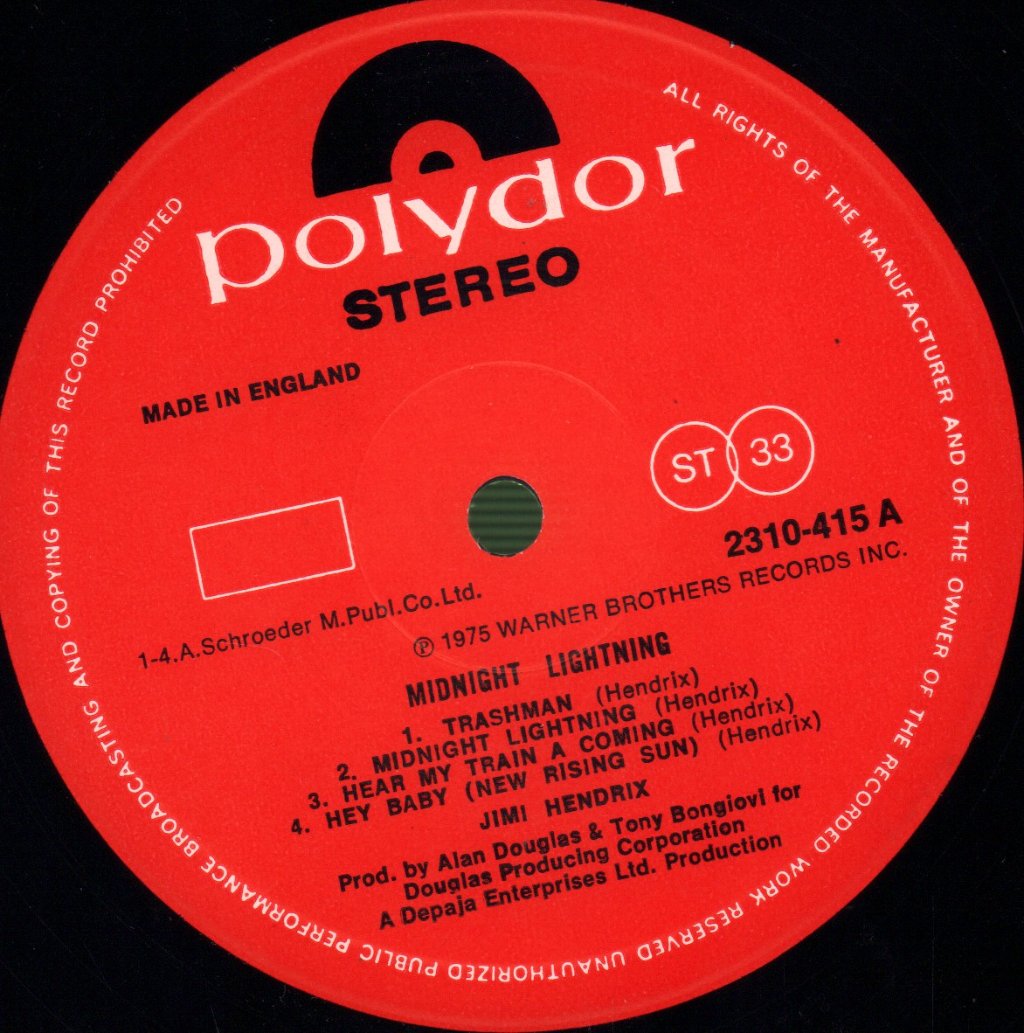 Jimi Hendrix - Midnight Lightning - Lp