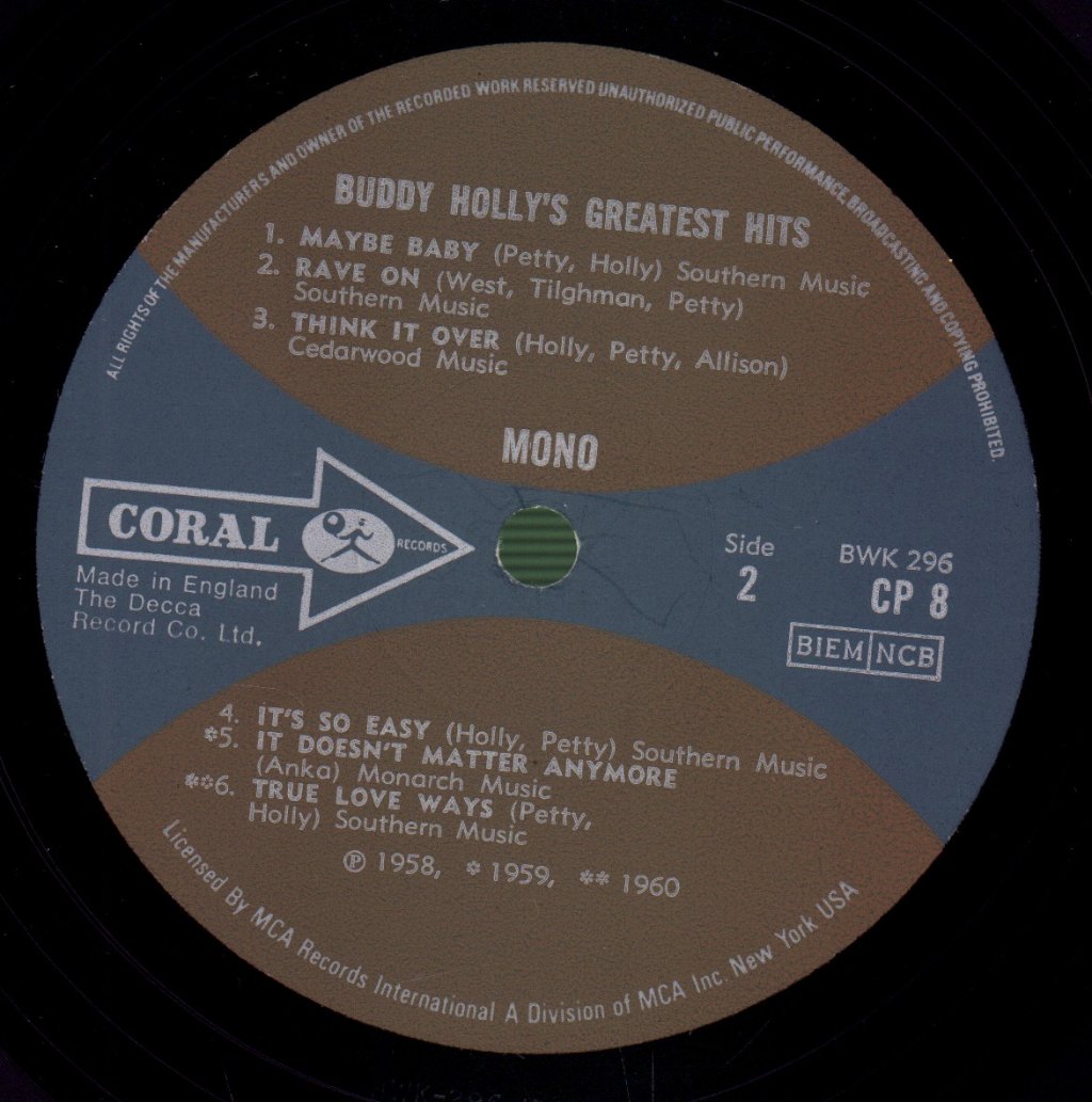Buddy Holly - Greatest Hits - Lp