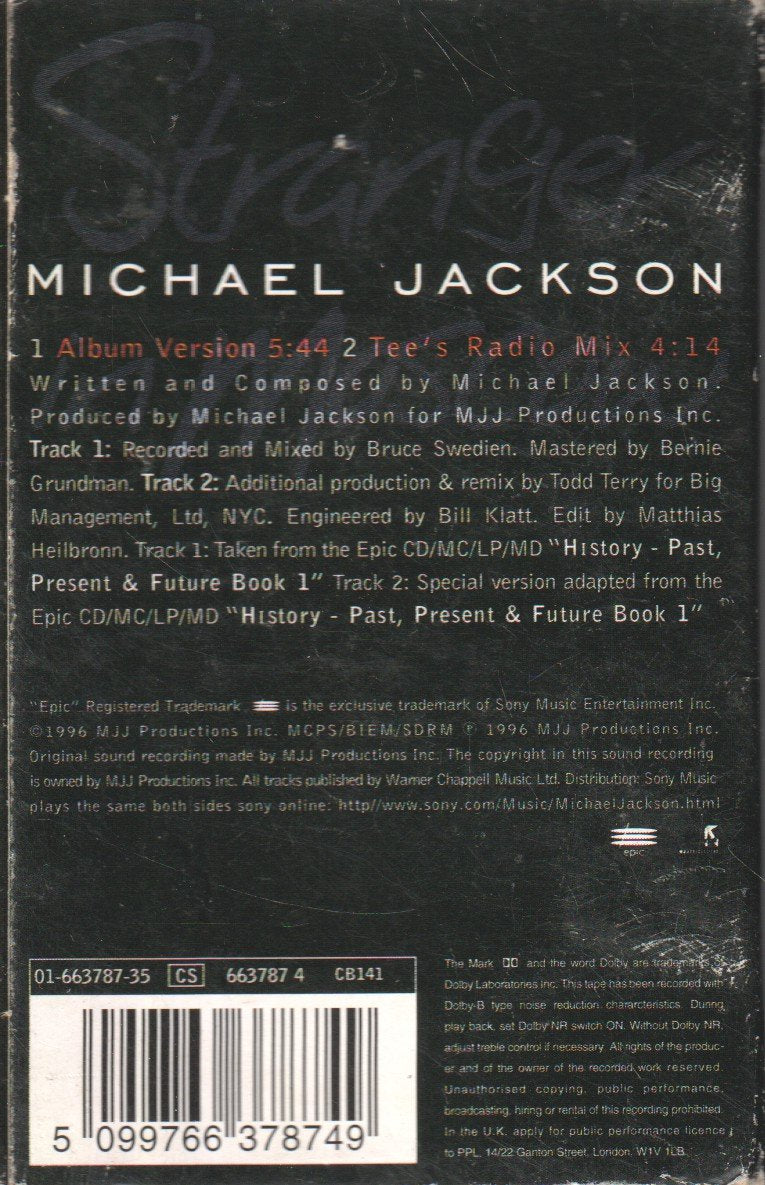 Michael Jackson - Stranger In Moscow - Cassette