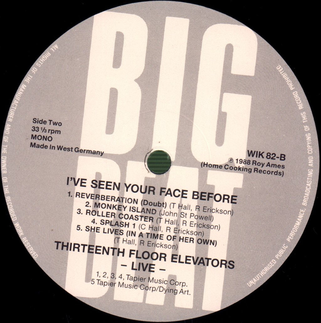 13th Floor Elevators - Live - I've Seen Your Face Before - Lp