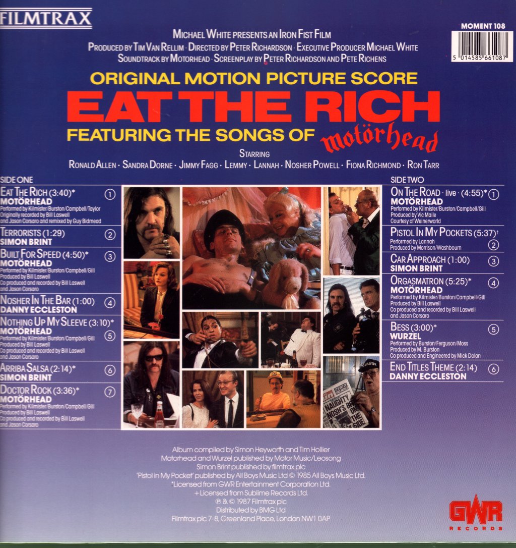 Various Artists - Eat The Rich (Original Motion Picture Score) - Lp