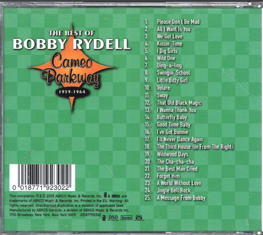 Bobby Rydell - Best Of Bobby Rydell (Cameo Parkway 1959-1964) - Cd