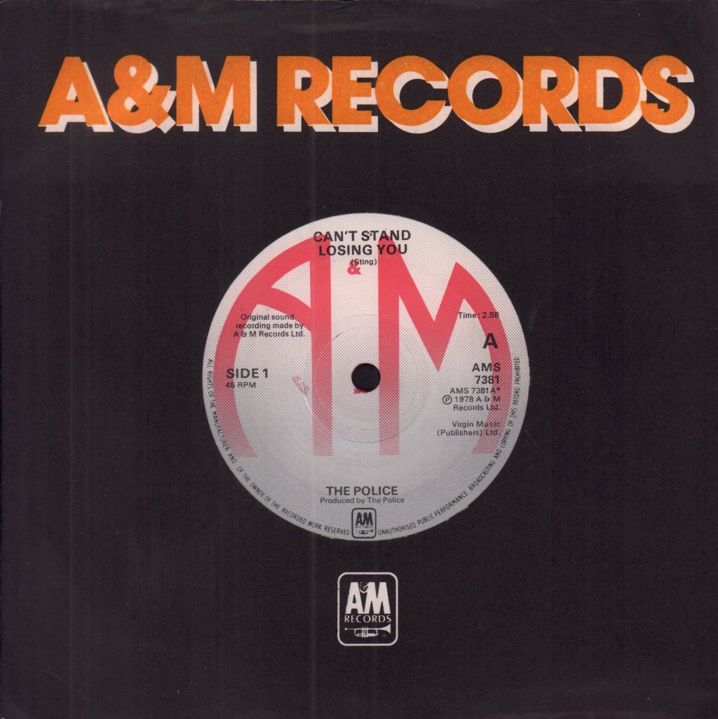 Police - Can't Stand Losing You - 7 Inch