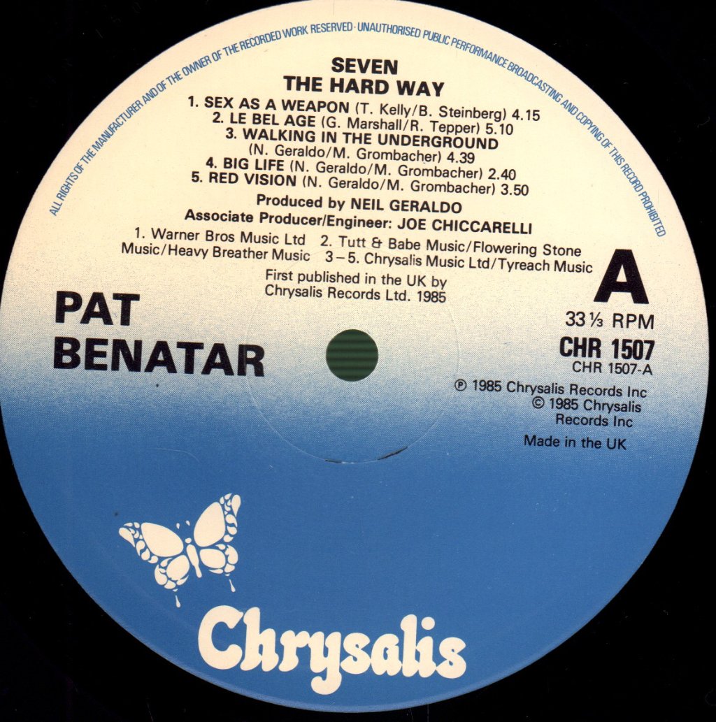 Pat Benatar - Seven The Hard Way - Lp