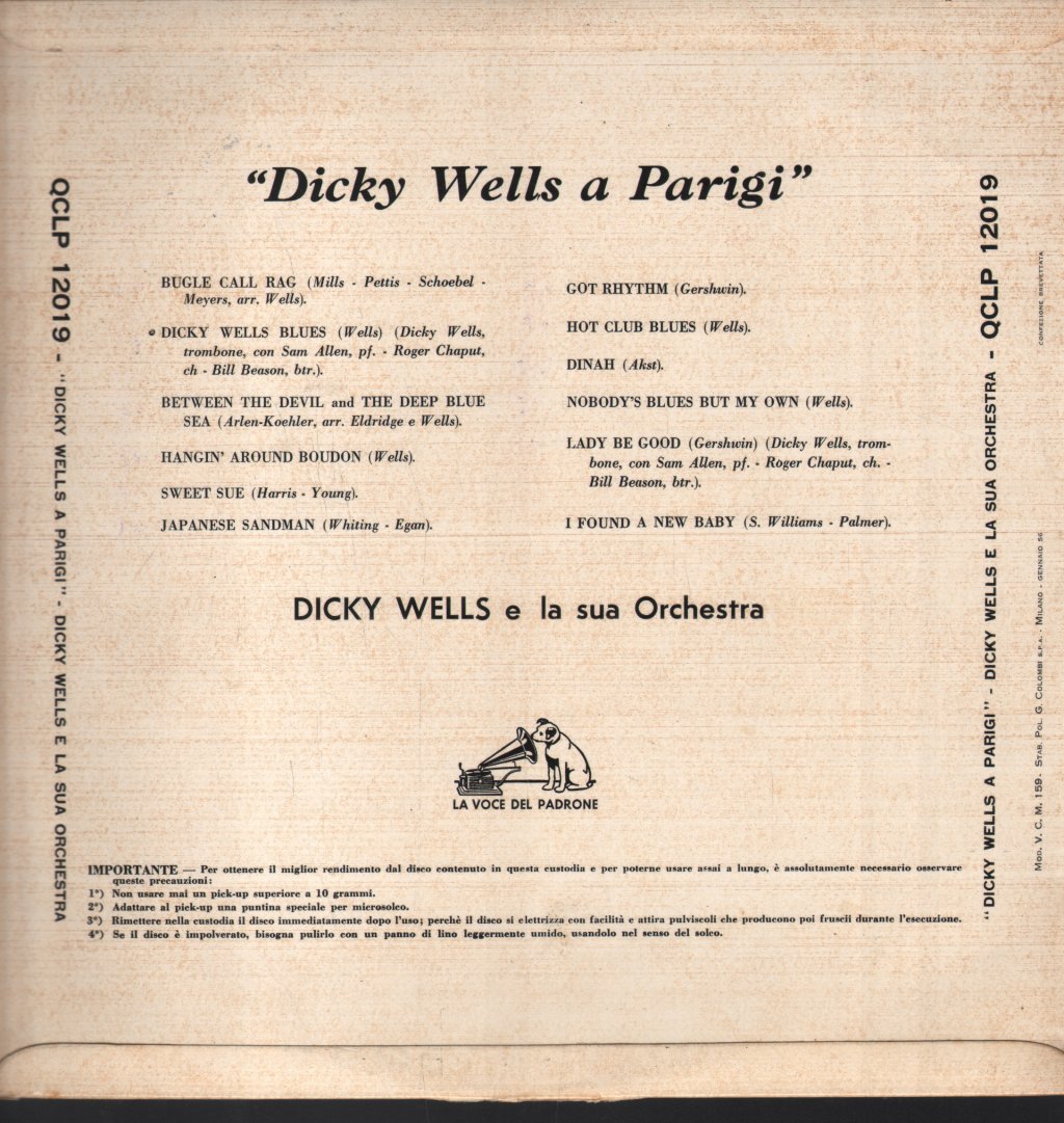 Dicky Wells E La Sua Orchestra - Dicky Wells A Parigi - Lp