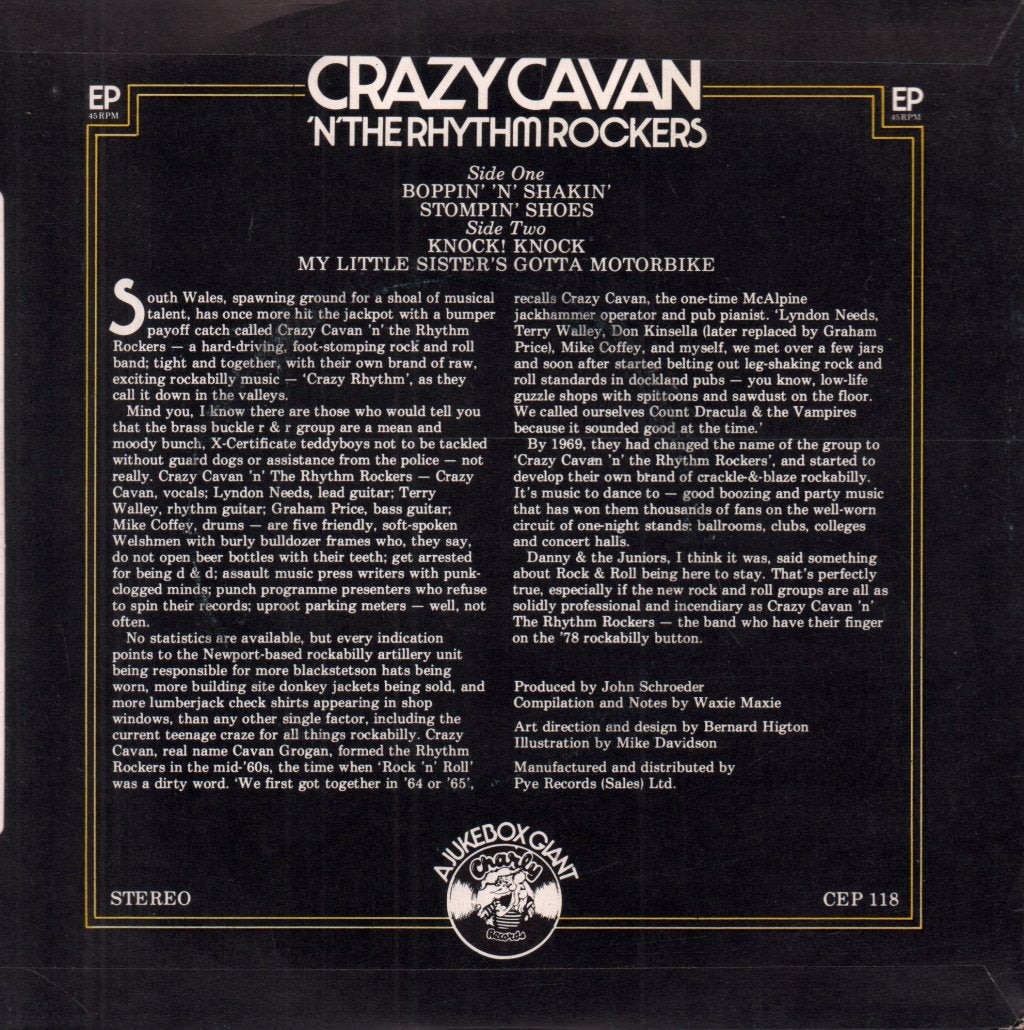 Crazy Cavan - Boppin N Shakin - 7 Inch