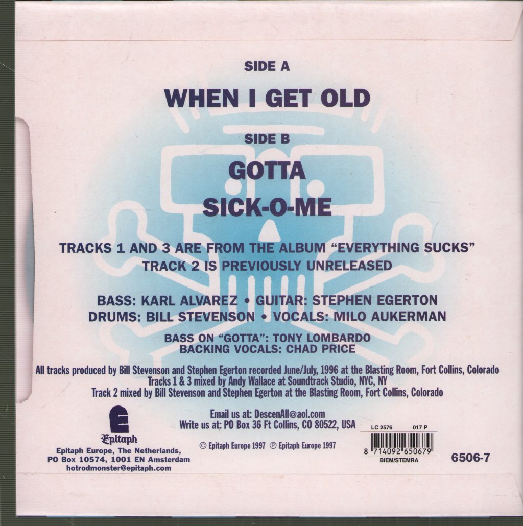 Descendents - When I Get Old - 7 Inch