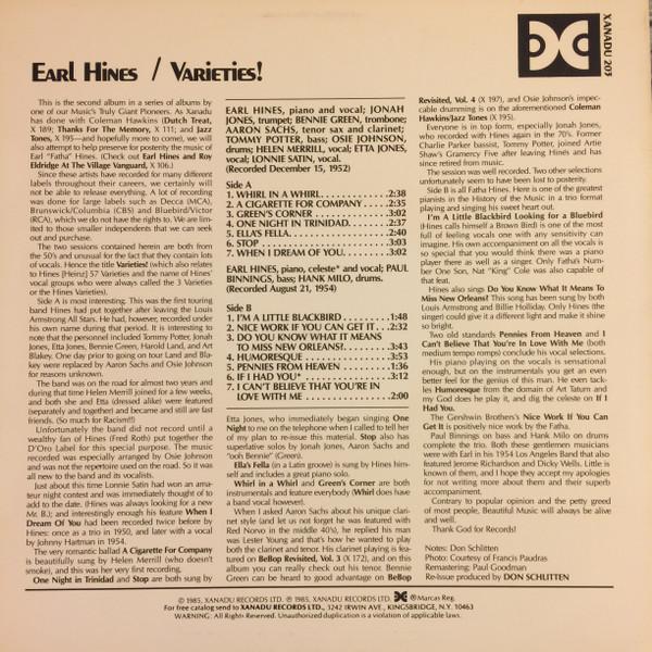 Earl Hines - Varieties! - Lp