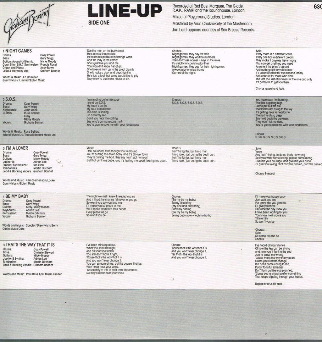 Graham Bonnet - Line-Up - Lp