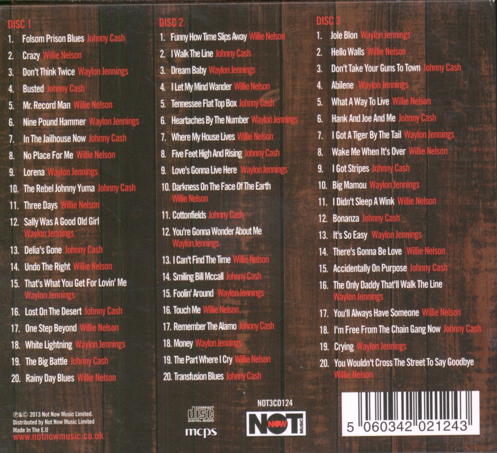 Johnny Cash / Waylon Jennings / Willie Nelson - Country Outlaws - Cd Set